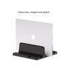 Vertical Laptop Stand, Adjustable 2-Slot Laptop Holder with Rubber Pads,
