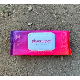 Playa Wipes Eco-Friendly, Skin-Safe Bamboo Body Wipes. Extra Large, Extra Thick. 30 count.