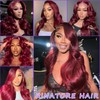 99J Burgundy Lace Front Wigs Human Hair 22 Inch 13x4