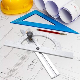 Protractor Angle Ruler,Universal Carbon Steel Digital Bevel Protractor,Adjustable Protractor,Angle Measurement Tool 100x150mm