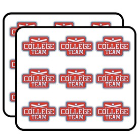 Baseball College Team Sport Badge Art Decor Planner Calendar Scrapbooking Crafting Stickers 2" Each 18 Pack