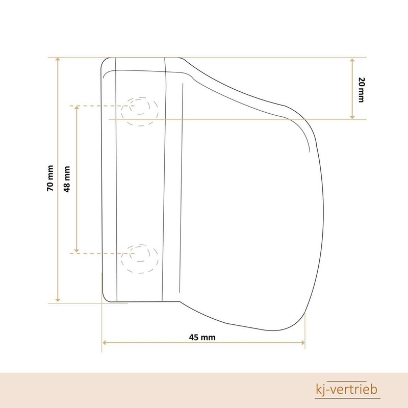 Plastic balcony door pull handle