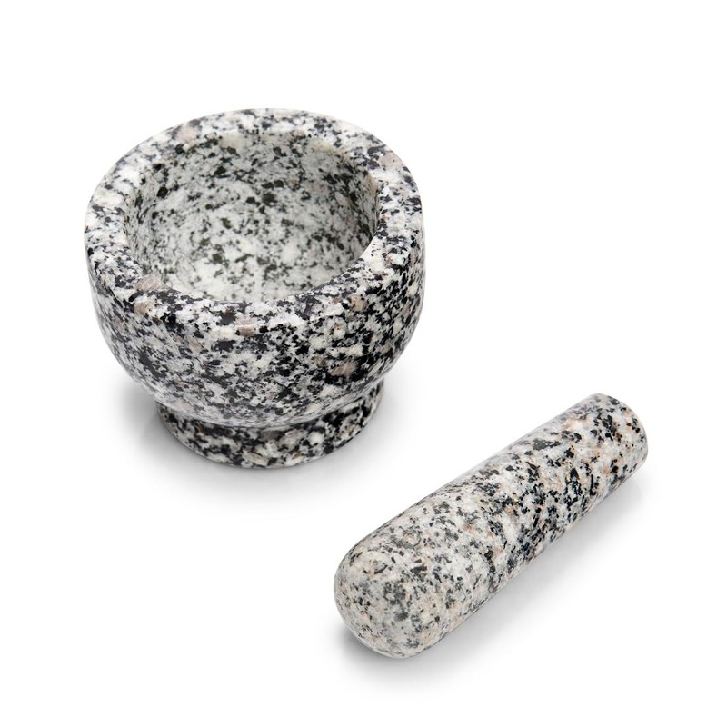Zeller 24505 Mortar and Pestle Set, Granite, Grey, 9 x