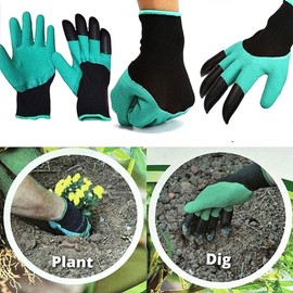 LoveLegis Garden Gloves with Grave Claws - 1 Pair - Latex - Tool for Planting and Sowing a Vegetable Garden - Christmas and Birthday Gift Idea