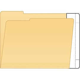 Tabbies Extenda-Jacket Strips, Convert Top Tab Cut Folders into end tab File folders, White, 3/4" Tab Extension, Full End-Tab, 100/Box (55995)