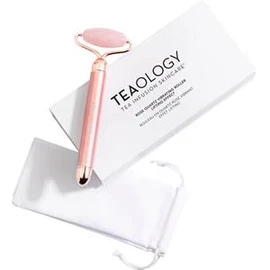 Teaology Vibrating Rose Quartz Lifting Roller 90 g I Vibrating Rose Quartz Roller I Face Roller with Instant Effect I 100% Natural I Natural Cosmetics I Vegan