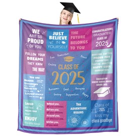 2025 Graduation Gifts for Her Him Class of 2025 Decorations Blanket Senior 2025 Graduation Throw Blanket for Women Men High Middle School College Graduation Gifts Bulk Graduation Last Day of School