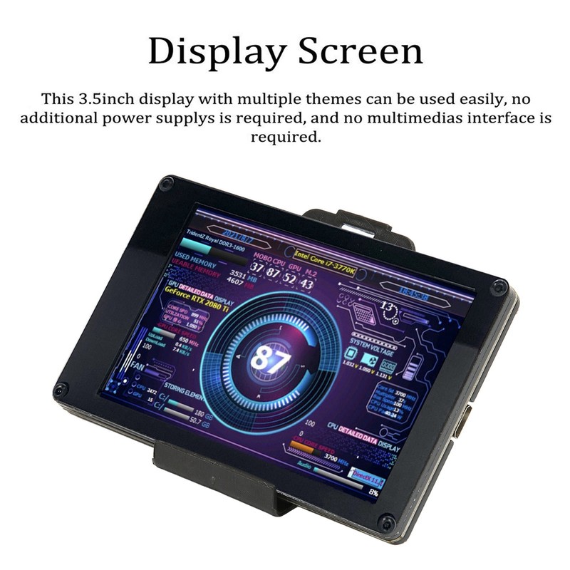 3.5in Computer Temp Monitor USB Mini Screen for AIDA64 PC