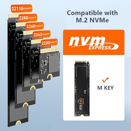 NVMe Clone Docking station, 10Gbit/s Dual-Bay Tool-Free USB C to NVME Offline Clone Duplicators External Hard Drive Enclosure for M Key PCIe 2242 2260 2280 22110 M.2 SSDs, MAIWO-K3016P