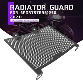 Worldmotop Motorcycle Radiator Guard Compatible with Harley Sportster S 1250 RH1250 RH 1250 2021 2022 2023 2024 Aluminum Radiator Grille Guard Protector Cover