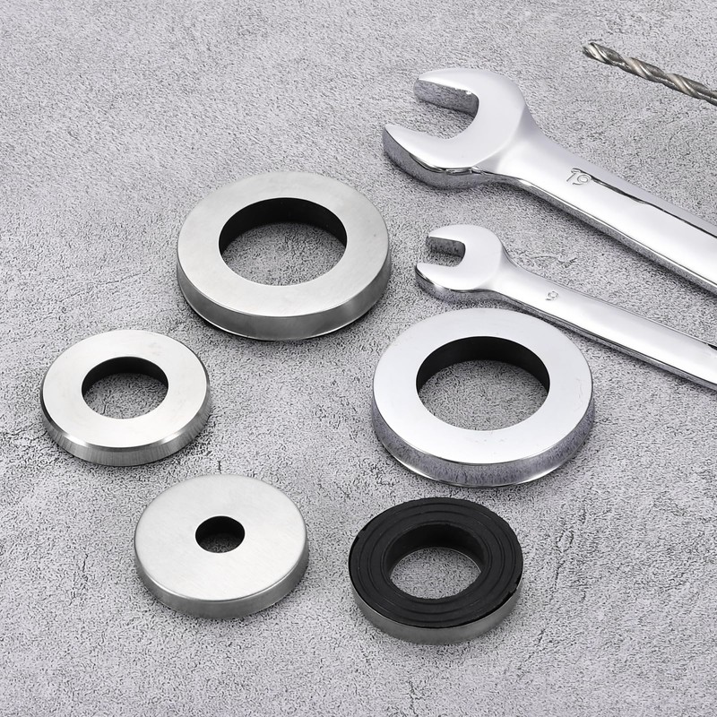 sourcing map Faucet Base Ring, 2.13"x1.26"(OD x ID) Stainless Steel