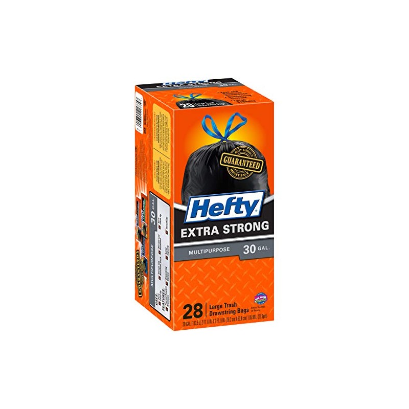 HEFTY CINCH TRASH BAGS 30G 28CT