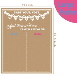Gender Reveal Decorations,Oh Baby Voting Use Gender Reveal Ideas,Boy or Girl Party Supplies for Cast Your Vote Party Game Poster