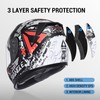 TRIANGLE Kids Motorcycle Helmets Youth Full Face Helmet Lightweight with