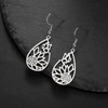 Dreamtimes Geometric Heart Sun Pendant Drop Earrings Stainless Steel Women