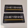 2X 88-98 Cheyenne Roof Pillar Cab Emblem 3D Badge Nameplate