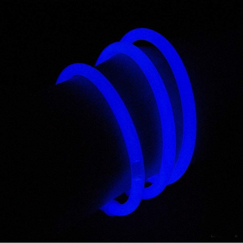 Aptafêtes LU8458/BLEU - Confezione da 100 braccialetti luminosi 4/6 H