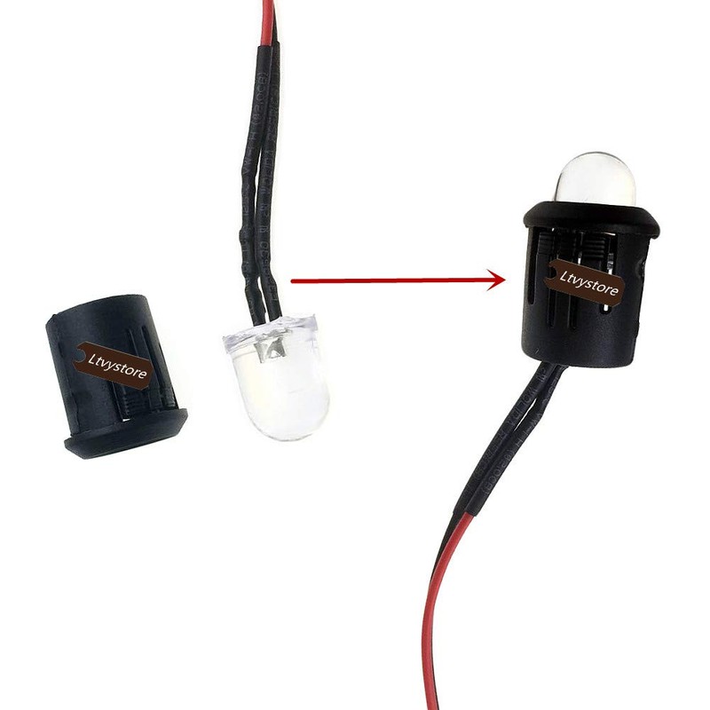 Ltvystore 20Pack 10MM 12V White LED Pre Wired Prewired 7.87