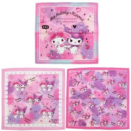 Salonge My Melody & Chromi 43601 Napkin Set of 3 870900 Lunch Cloth My Melody KUROMI