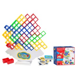 Bookwarm Balance Game, Balance Twin Tower, Blocks Toy, Educational Toy, Brain Training, For Boys 3 Years And Up, Girls, Birthday Present, Gift, Wobble Blocks, Building Board Competition Table Game, 64