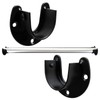 OperSeven 1-1/4 Inch 4 Packs Black Heavy Duty Stainless Steel
