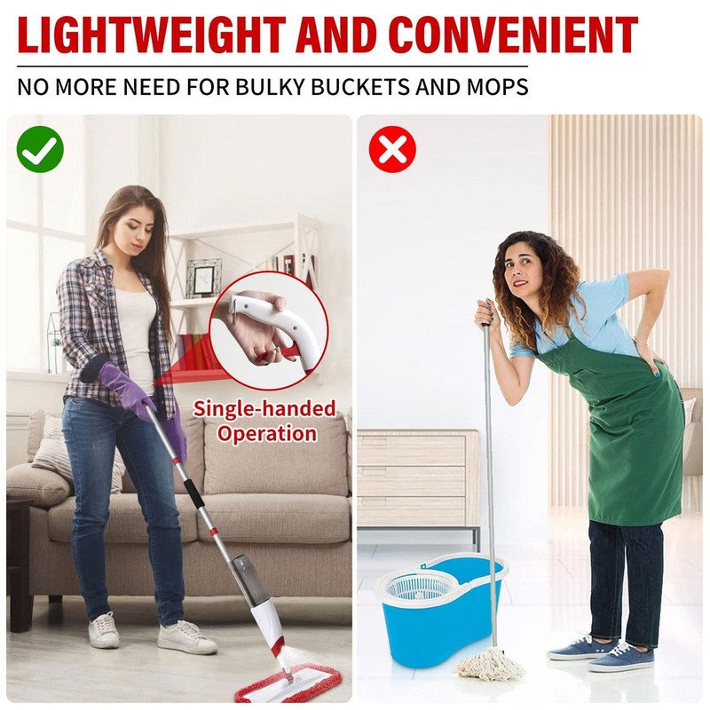 Spray Mops for Floor Cleaning, Microfiber Spray Cleaning Mop Kit