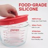 4 Pack Silicone Replacement Lids, Respectively Fits Pyrex 1-Cup, 2-Cup,