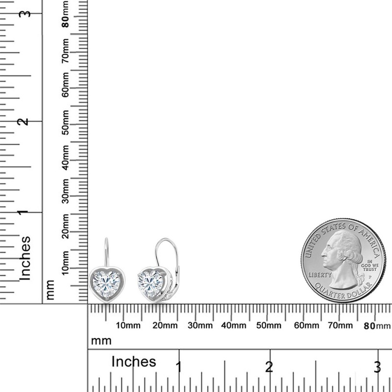 Gem Stone King 2.74 Cttw White Moissanite Earrings For Women