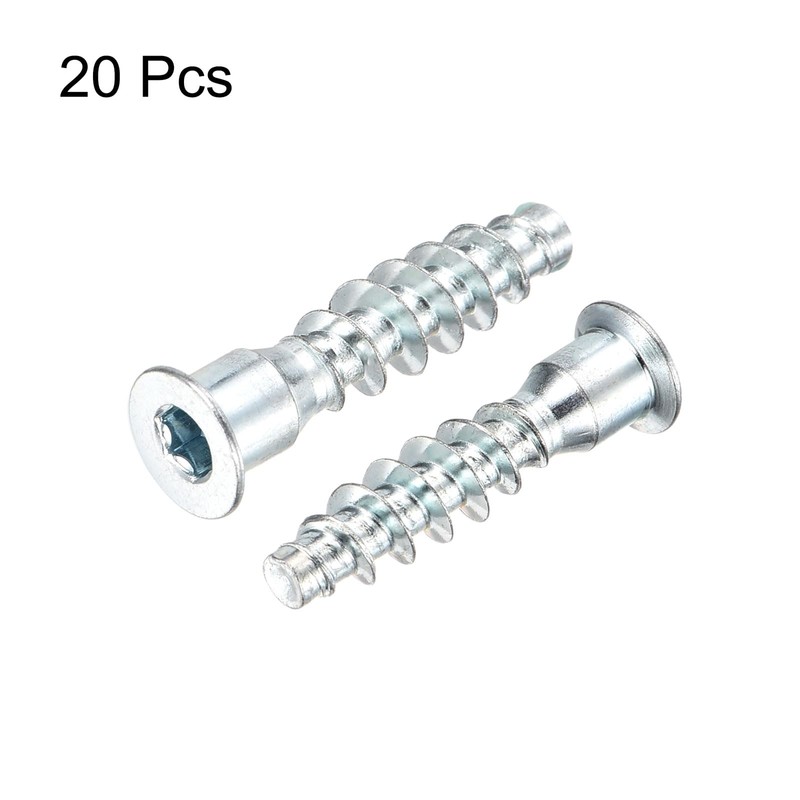 sourcing map 20Pcs M7x30mm Hex Socket Countersunk Head Self Tapping