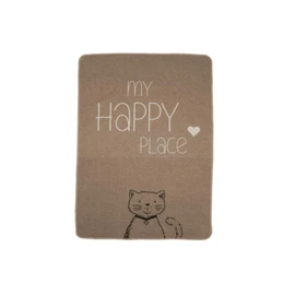 David Fussenegger My Happy Place Cat Blanket Smoke 90 x 70 cm