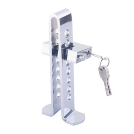 Car Pedal Lock, 8 Adjustment Hole Solid Hardened Steel Gearbox Clutch Pedal Lock, Gas Transit Pedal Lock Car Brake Pedal Lock Antitheft Locking Device with Copper Core 3 Keys for Car Motorcycle Truck