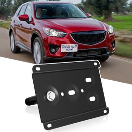 Tow Hook Adapater No Drill Front Grille License Plate Mounting Bracket Holder Compatible with Mazda CX-5 | 2013-2016; CX-5 | 2017-2022; MX-5 Miata (NC) | 2009-2015