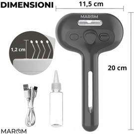 MAROM Steam Brush for Cats and Dogs, Self-Cleaning Comb for Pets with Short and Long Hair, Black (Black)