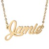 HUAN XUN Gold Color Plated Cursive Name Plate Charm Necklace,
