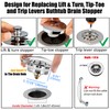 Anlige Bathtub Drain Stopper, Pop Up Tub Stopper and Cover,