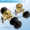 Plustool 4 Pack Front Door Lock Set,Matte Black Exterior Door
