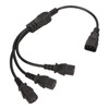 IEC 320 C14 to 3 X C13 Power Cable Universal