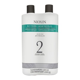 Nioxin System 2 Cleanser & Scalp Therapy for Fine Thinning Hair Duo 33.8 oz