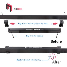 HoHeROCKS Heavy Duty Aluminum Alloy Soft Close Mechanism for DIY Sliding Barn Door Hardware (Destroyer320)