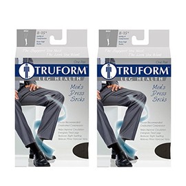 Truform Compression 8-15 mmHg Knee High Dress Style Socks Tan, Large, 2 Count