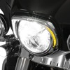 CIRO Fang® LED Headlight Bezel Chrome with Amber Turn Signal