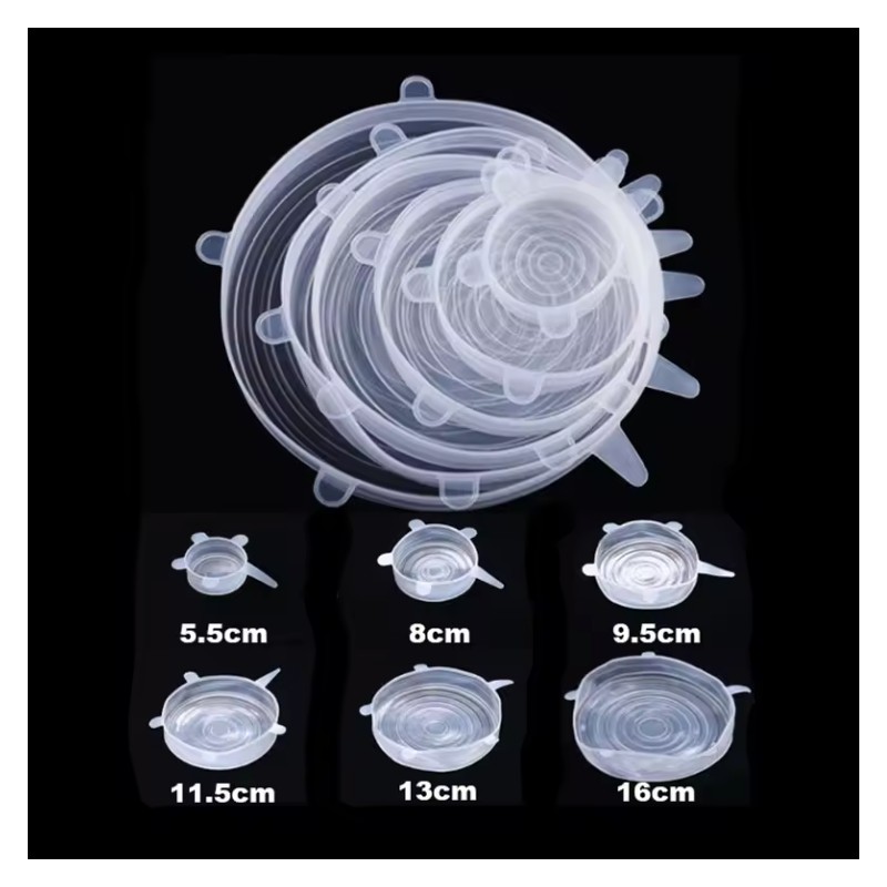 Silicone Stretch Lids for Food Bowls – Reusable Stretch Covers