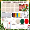 XIMISHOP 8PCS Christmas Punch Needle Coasters Kit，Easy Punch Needle Starter