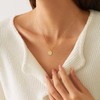 BSGRL Dainty Gold Necklace-14k Gold Plated Cubic Zirconia Paved Hamsa
