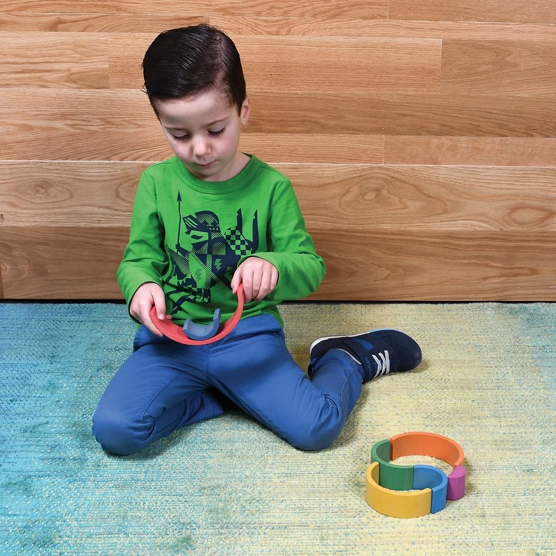 TickiT Wooden Rainbow Architect Arches - Nesting Puzzle - Stacking