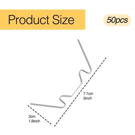 50 Pcs Greenhouse Glass Clips W Clips for Greenhouse Glass Panes,Garden W Type Stainless Steel Clips,for Greenhouse Glass Fixing,Window Glazing, Versatile Gardening Fixing Clip