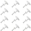 DDHOMIN 12 PCS Round Drawer Knobs Pulls,Cupboard Door Knobs (White)