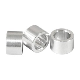 Ypzxola 30 Packs Aluminum Spacer 1/2" OD x 1/4" ID, Unthreaded Standoff Bushing Plain Finish, 0.25" Length Round Spacer, Fit 1/4" Screws Bolts (30, 1/2x1/4-0.25)