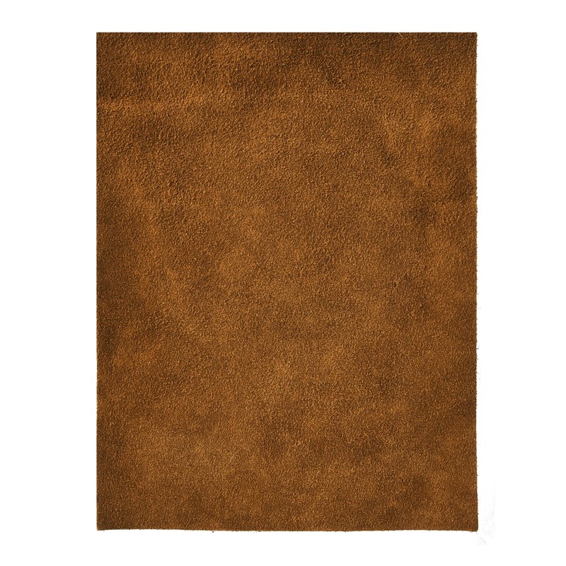 Realeather 153829 Crafts Suede Trim Piece 8.5"X11", Medium Brown