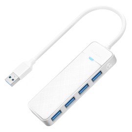 USB Hub, 4 Port USB Hub 3.0 Ultra Slim USB Splitter Multi USB Port adapter, USB Extension Hub USB Hub Multiport Adapter USB Extender for Laptop,PC,MacBook,USB Flash Drives, Mobile HDD